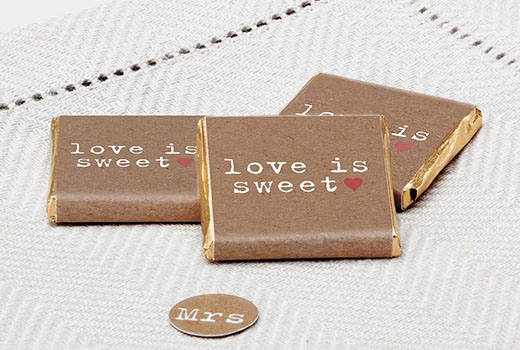 Trouwbedankje chocolade
